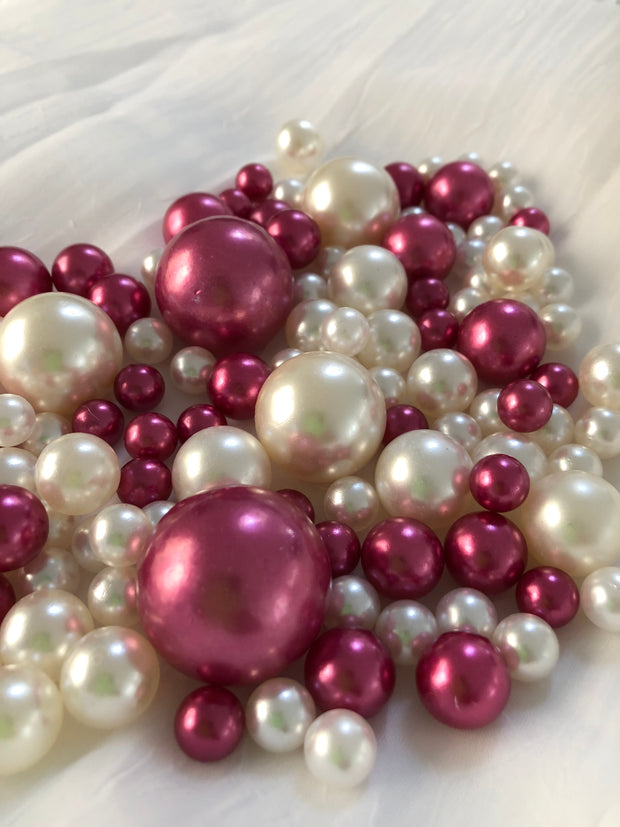 Berry Ivory Pearls, Vase Fillers For Floating Pearl Centerpiece Decor