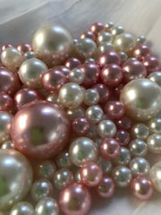 Pink Ivory Pearls, Vase Fillers For Floating Pearl Centerpiece Decor