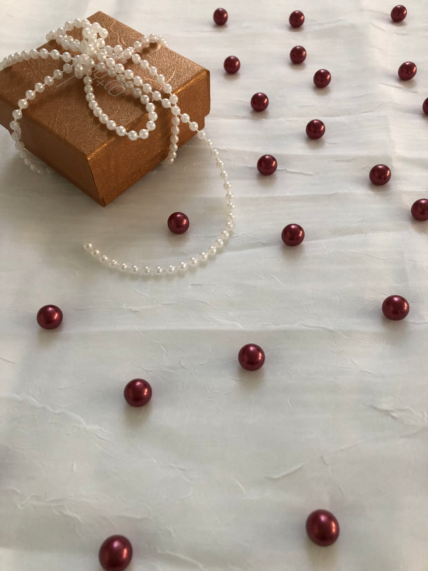 Burgundy Table Pearls For Wedding And Party, Table Confetti, Vase Fillers
