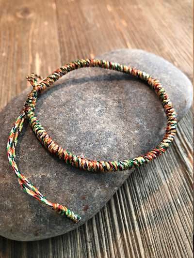 Lucky String Bracelet, Tibetan Buddhist Lucky Knots Bracelet - Mix Color For Peace Serenity