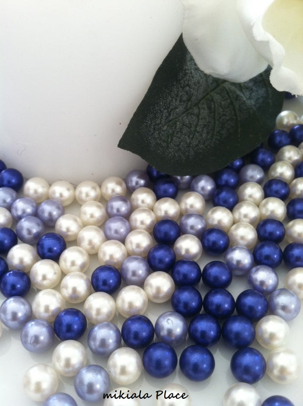 300pc 8mm Pearls Candle Vase Fillers, Floating Pearl Centerpiece, Pearl Craft Project