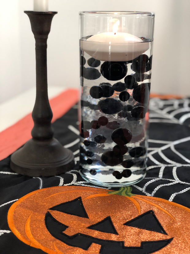 Black Floating Pearls Centerpiece, No Hole Vase Filler Pearls