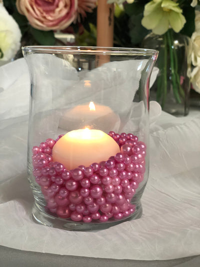 Pink Pearl Confetti Vase Fillers 500pc Small Pearls No Holes