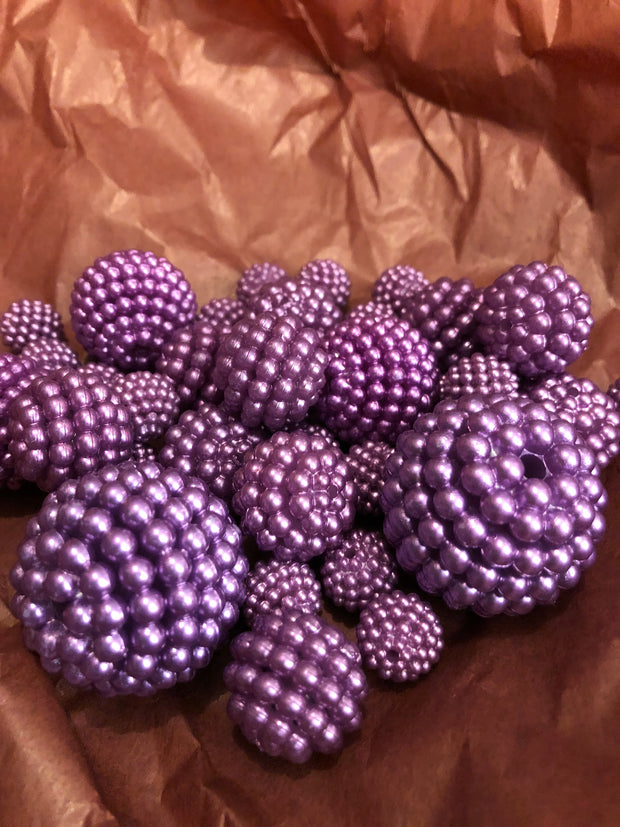 Purple Berry Beads 35pcs For Vase Filler Decors, Centerpieces