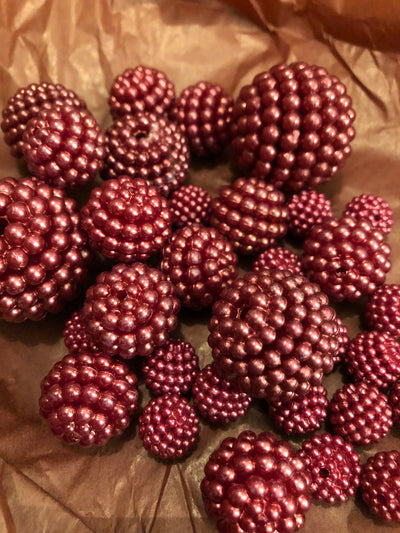 Burgundy Berry Beads 35pcs For Vase Filler Decors, Centerpieces
