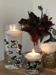 Ombre Floating Pearls Silver/Black 60pc mix size pearls. DIY Floating Pearl Centerpiece