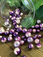 Floating Pearls Ombre/Watercolor Purple/Lilac 60pc mix size pearls. DIY Floating Pearl Centerpiece