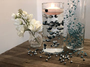 Floating Pearls Ombre/Watercolor Teal/Silver 60pc mix size pearls. DIY Floating Pearl Centerpiece