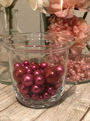 Berry Mauve Pearls DIY floating pearl centerpiece 80pc Mix size pearls no hole pearls for wedding, special events