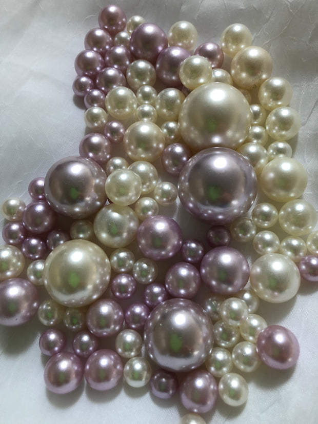 Lilac Ivory Pearls, Vase Fillers For Floating Pearl Centerpiece, Table Scatters