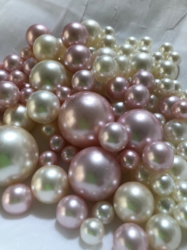 Light Pink Ivory Pearls, Vase Fillers For Floating Pearl Centerpiece, Table Scatters