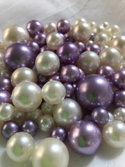 Lavender Ivory Pearls, Vase Fillers For Floating Pearl Centerpiece, Table Scatters