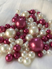 Berry Ivory Pearls, Vase Fillers For Floating Pearl Centerpiece Decor