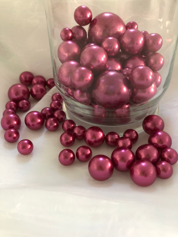 Berry Mauve Floating Pearl Centerpiece, Table Scatters