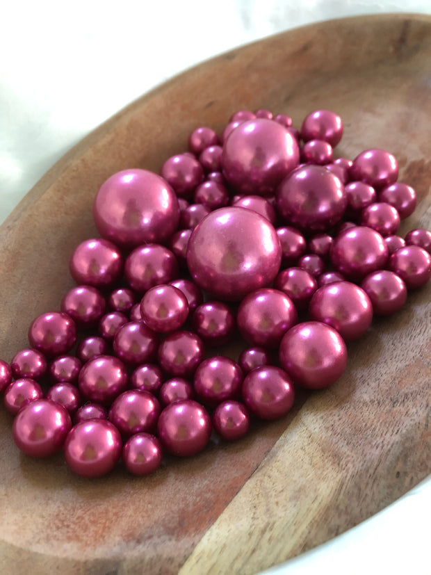 Berry Mauve Floating Pearl Centerpiece, Table Scatters