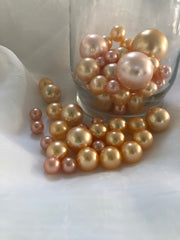 Peach Vase filler pearls, floating pearl centerpiece, table confetti