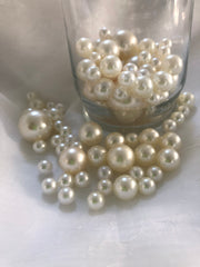 Ivory Vase Filler Pearls, Floating Pearl Decor, Vintage Pearl Scatter