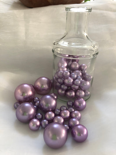 Lavender Pearl Vase Filler Pearls, Floating Pearl Decor, Table Scatters