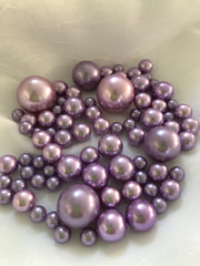Lavender Pearl Vase Filler Pearls, Floating Pearl Decor, Table Scatters