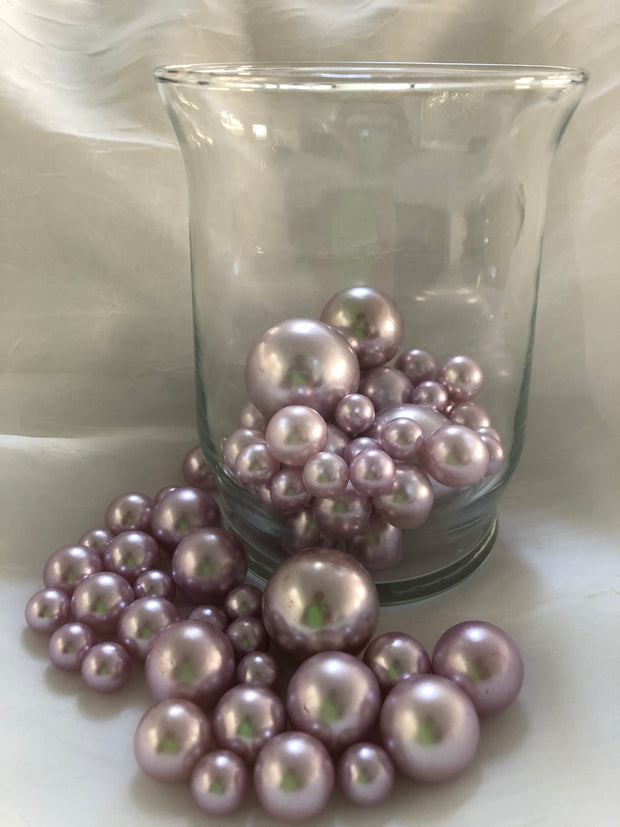 Lilac Pearls Vase Fillers For Floating Pearl Centerpieces, Wine Glass Fillers, Table Scatters