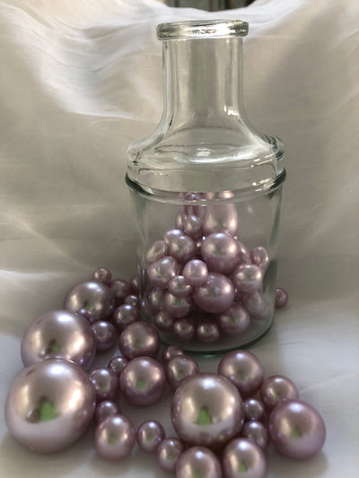 Lilac Pearls Vase Fillers For Floating Pearl Centerpieces, Wine Glass Fillers, Table Scatters