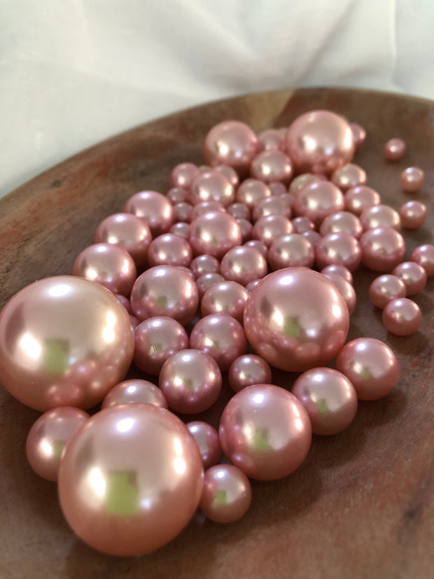 Pink Vase Filler Pearls, Table Decor Floating Pearl Centerpiece