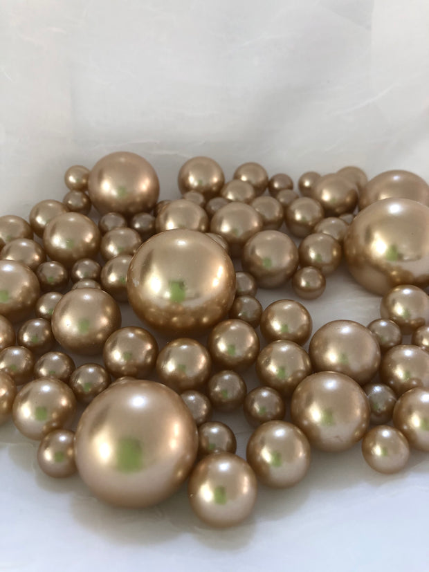 Champagne vase filler pearls, floating pearl centerpiece, table scatters