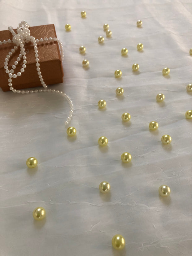 Yellow Table Pearls For Wedding And Party, Table Confetti, Vase Fillers