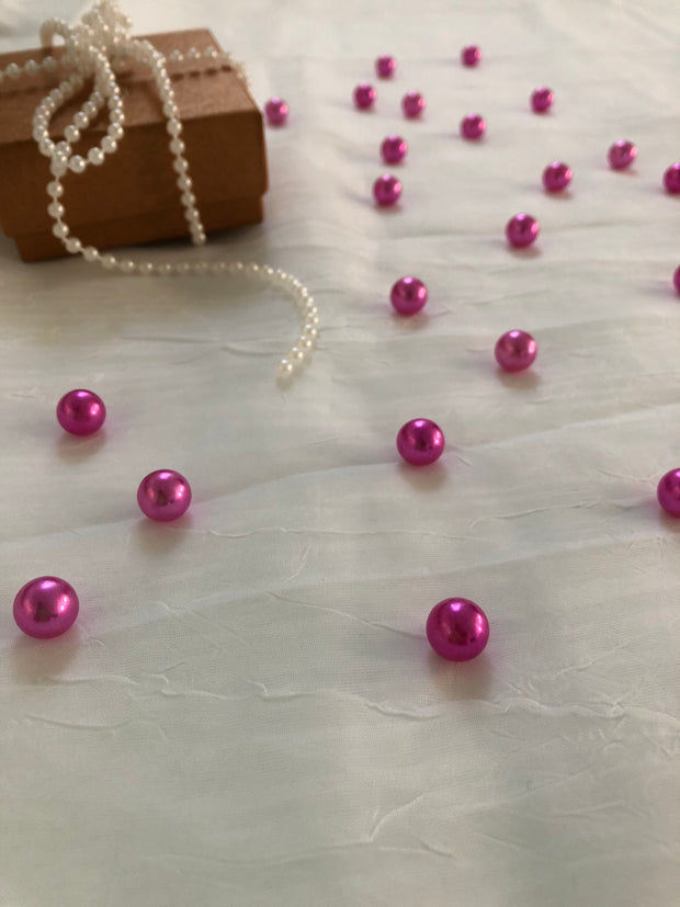 Magenta Pink Table Pearls For Wedding And Party, Table Confetti, Vase Fillers