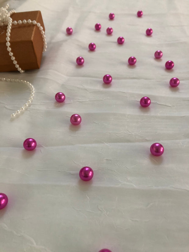 Magenta Pink Table Pearls For Wedding And Party, Table Confetti, Vase Fillers
