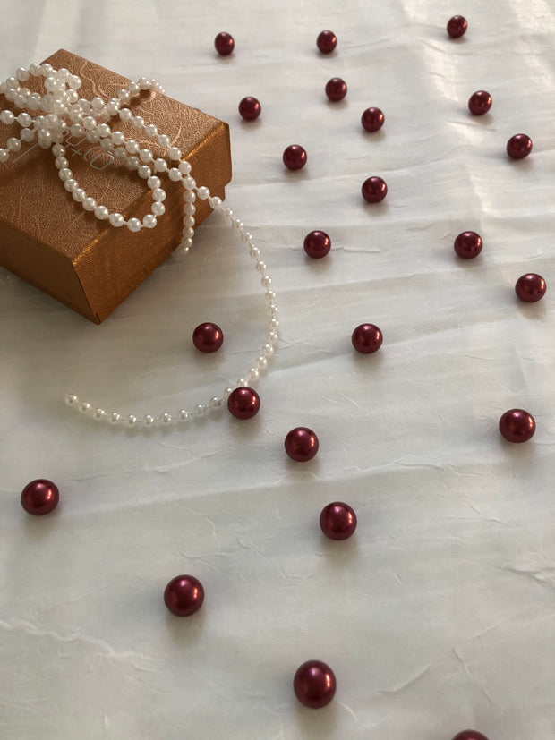 Burgundy Table Pearls For Wedding And Party, Table Confetti, Vase Fillers