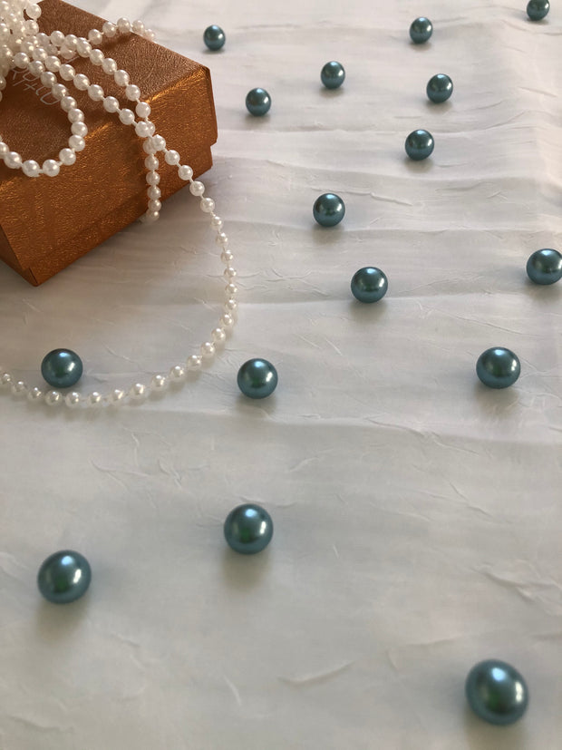Dusty Blue Table Pearls For Wedding And Party, Table Confetti, Vase Fillers