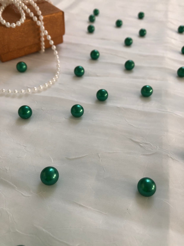Emerald Green Table Pearls For Wedding And Party, Table Confetti, Vase Fillers
