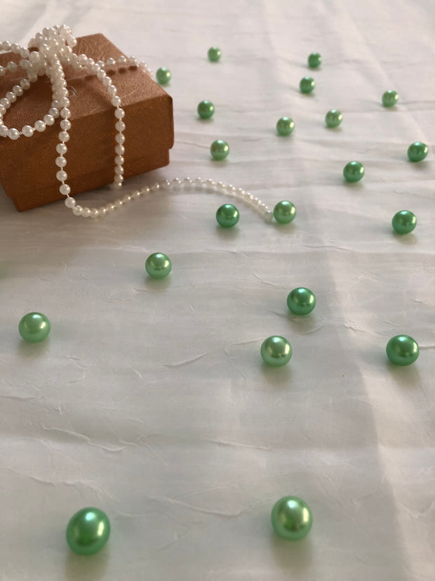 Seafoam Green Table Pearls For Wedding And Party, Table Confetti, Vase Fillers