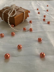 Coral Rose Table Pearls For Wedding And Party, Table Confetti, Vase Fillers