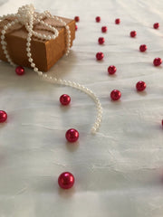 Red Table Pearls For Wedding And Party, Table Confetti, Vase Fillers