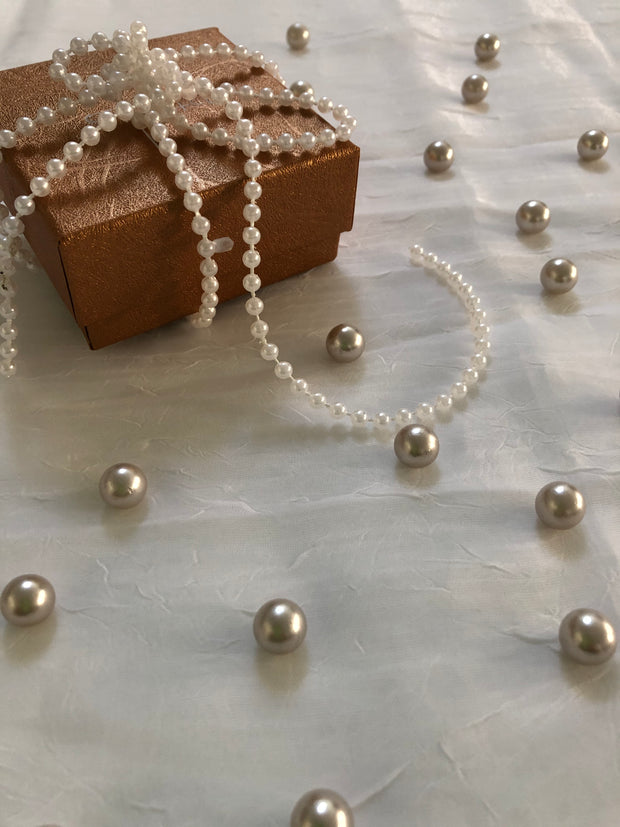 Light Silver Table Pearls For Wedding And Party, Table Confetti, Vase Fillers