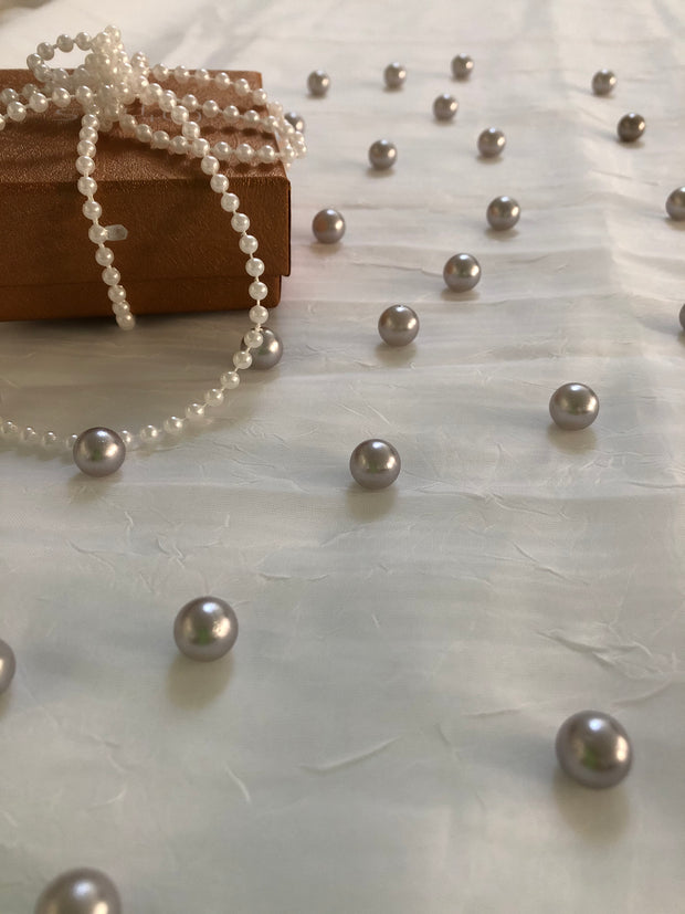 Silver Table Pearls For Wedding And Party, Table Confetti, Vase Fillers