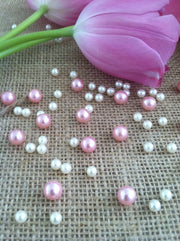 Small Pearl Confetti Mix, Table Scatters (150pc) No Hole Pearls