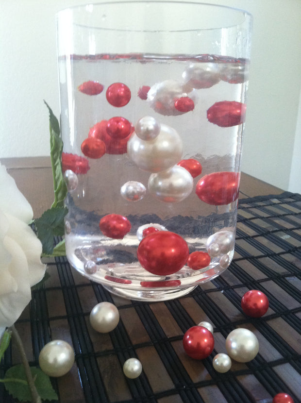 80pc Pearls For Floating Pearl Centerpieces Available in 2 color combo, Choose from 30 different colors