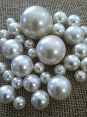 Black/White Jumbo Floating Pearls Centerpiece, Vase Fillers, Table Scatters