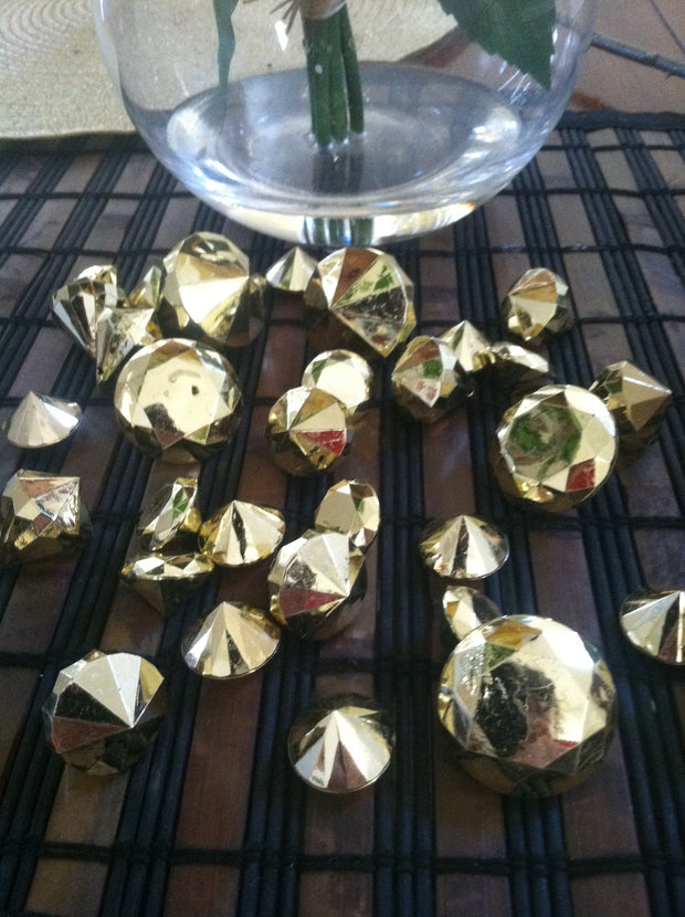 Gold Metallic Diamond Table Scatter And Confetti