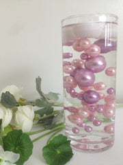 Dusty Coral And Lilac Pearls, DIY Floating Pearl Centerpiece, Vase & Bowl Fillers, Table Scatters