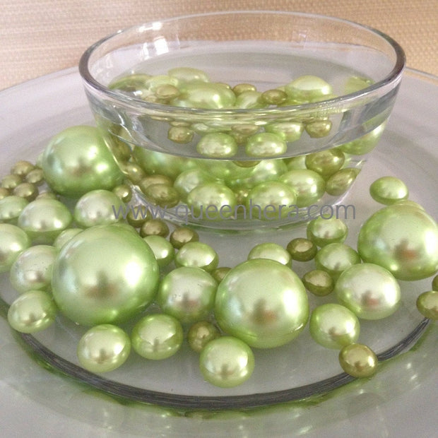 Lime Green Loose Pearls No holes(3-4-5-6-7-8-10-14-18-24-30mm) For Jewelry Trinkets, Crafts/DIY Projects, Decorations