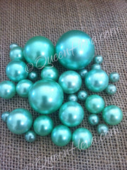Seafoam Green Loose Pearls No holes(3-4-5-6-7-8-10-14-18-24-30mm) For Jewelry Trinkets, Crafts/DIY Projects, Decorations
