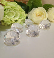 50 carats Jumbo Acrylic Diamond Gems 1 1/2" Diameter 5pc, Large Diamonds Table Scatters, Wedding Diamond Gems,
