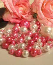 30/80pc Pink/Ivory Decorative Jumbo Pearls, Mix Size Pearls, No Hole Pearls Vase Fillers, Floating Pearl Centerpiece