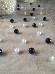 Black and White Vintage Table Pearl Scatters For Wedding, Parties, Special Events Decor