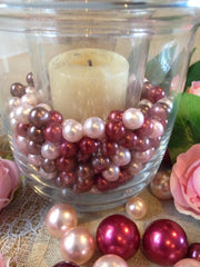 Fall Autumn Vase Filler Pearls, Table Confetti Pearls, Rustic Wedding Pearls