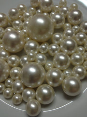 Oversize Pearl Fillers Ivory Decorative Jumbo Pearls Vase Filler Mix, Table Scatters, Floating Pearl Centerpiece